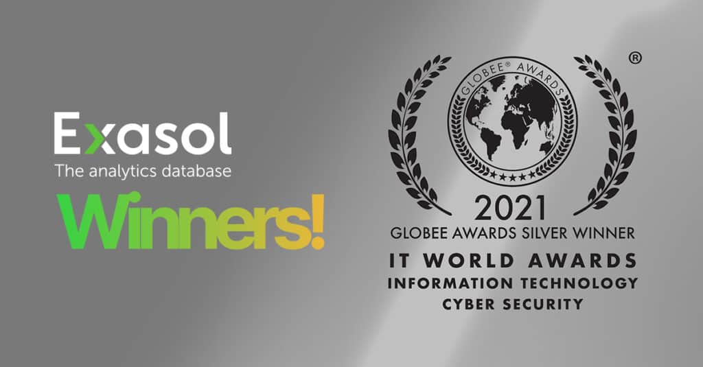 Exasol Named a Winner in the Globee 16th Annual 2021 IT World Awards